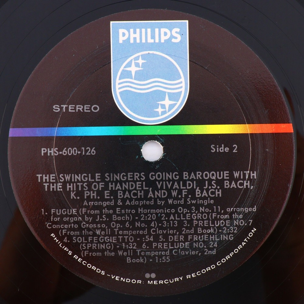 The Swingle Singers – Going Baroque - 1964 12" Vinyl LP Record PHS 600-126 - Picture 9 of 12